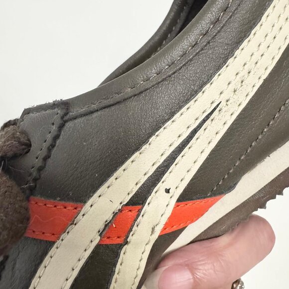 New Women's Brown Leather Onitsuka Tiger Sneakers by ASICS Mexico 66, Size 6.5 - Picture 13 of 13